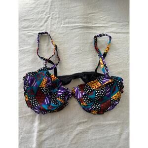 Valentino Intimo UNDERWIRE BRA 34 C USA purple black